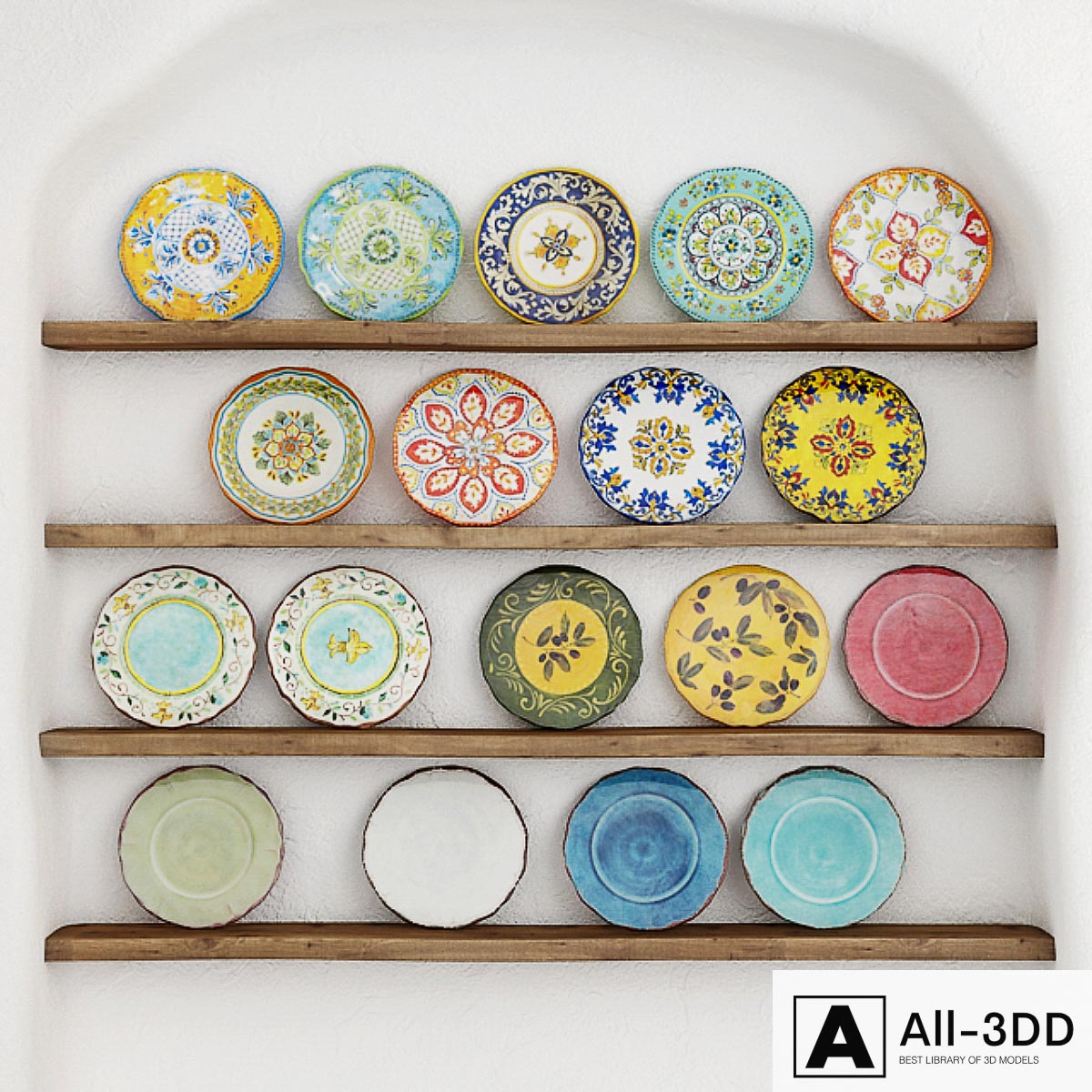 Plates Le Cadeaux modern interior 3D model Plates Le Cadeaux