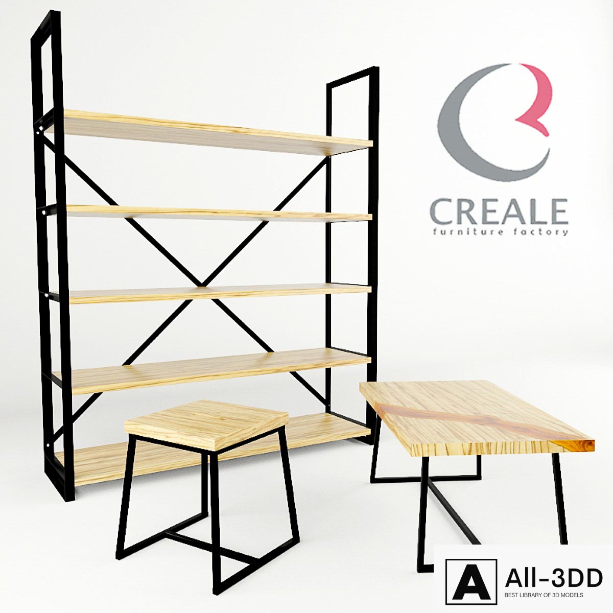 Set of furniture "Chicago" (Creale, Stalliere) modern interior 3D model Set of furniture "Chicago" (Creale, Stalliere)