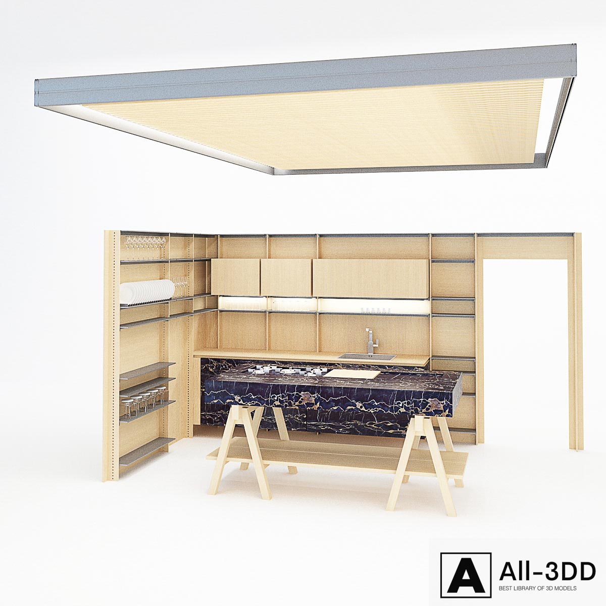 DOLMEN by Enzo Berti modern interior 3D model DOLMEN by Enzo Berti