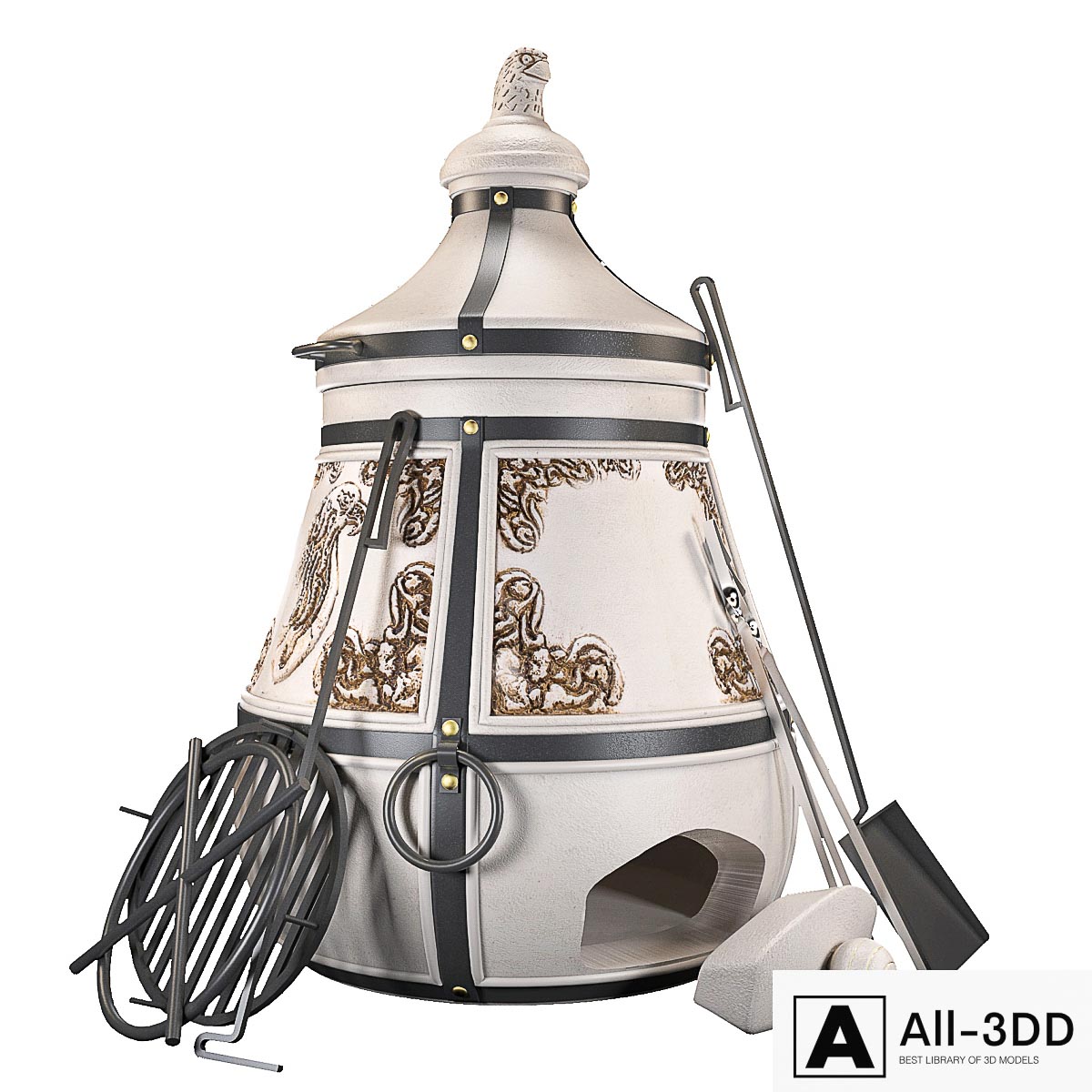 Tandyr "Steppe" / The steppe tandoor modern interior 3D model Tandyr "Steppe" / The steppe tandoor