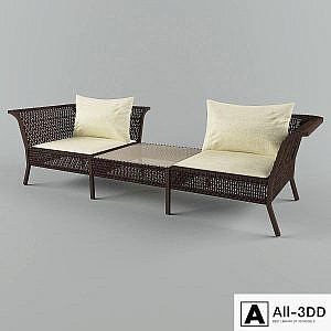Garden furniture table and chair