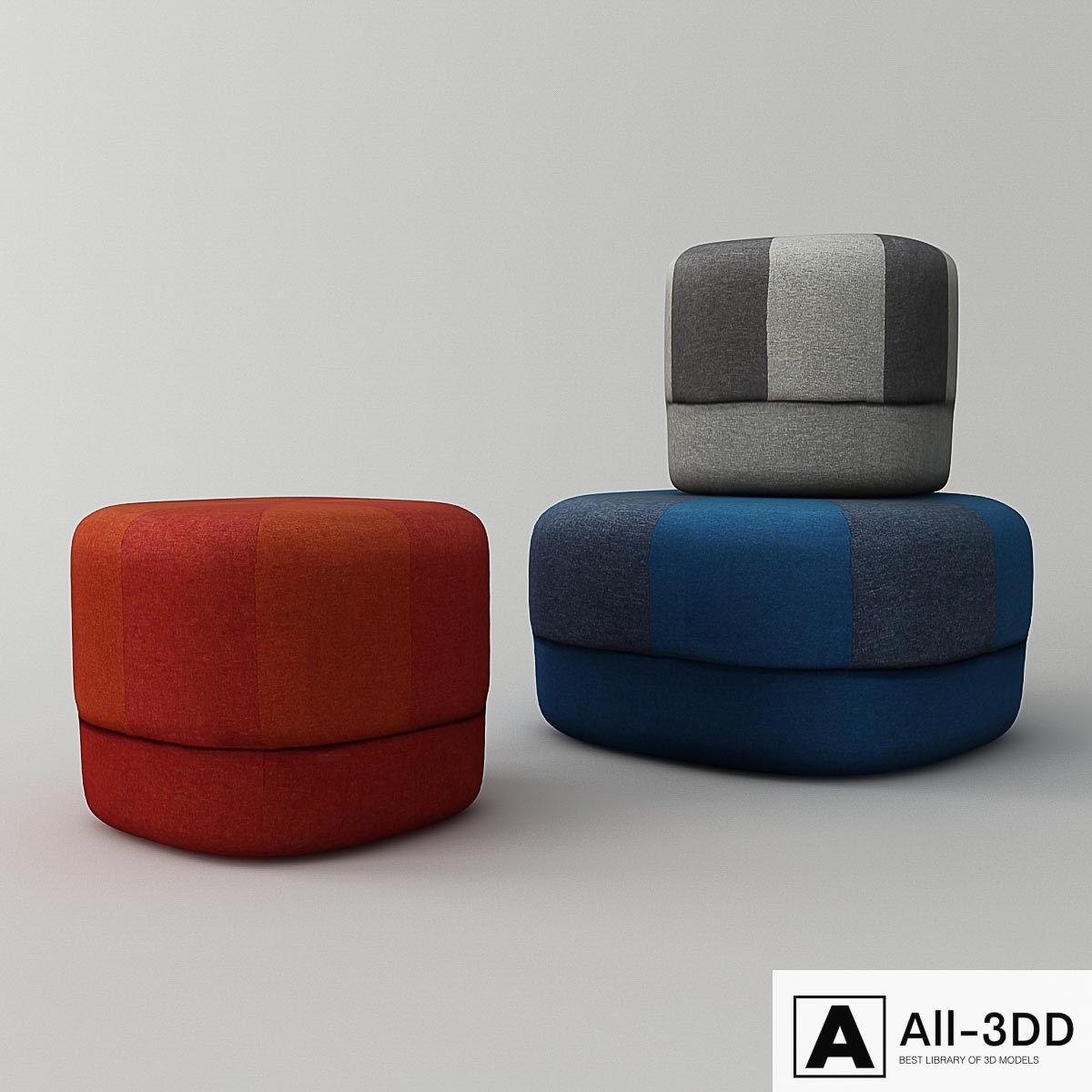 Normann Copenhagen Circus Pouf modern interior 3D model Normann Copenhagen Circus Pouf