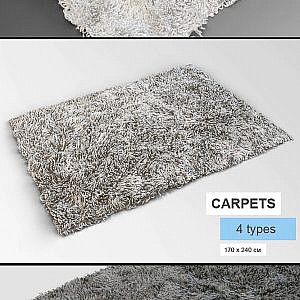 Four kinds of carpet with long pile