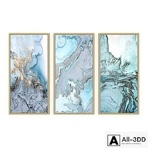 Gold abstract paint set 1
