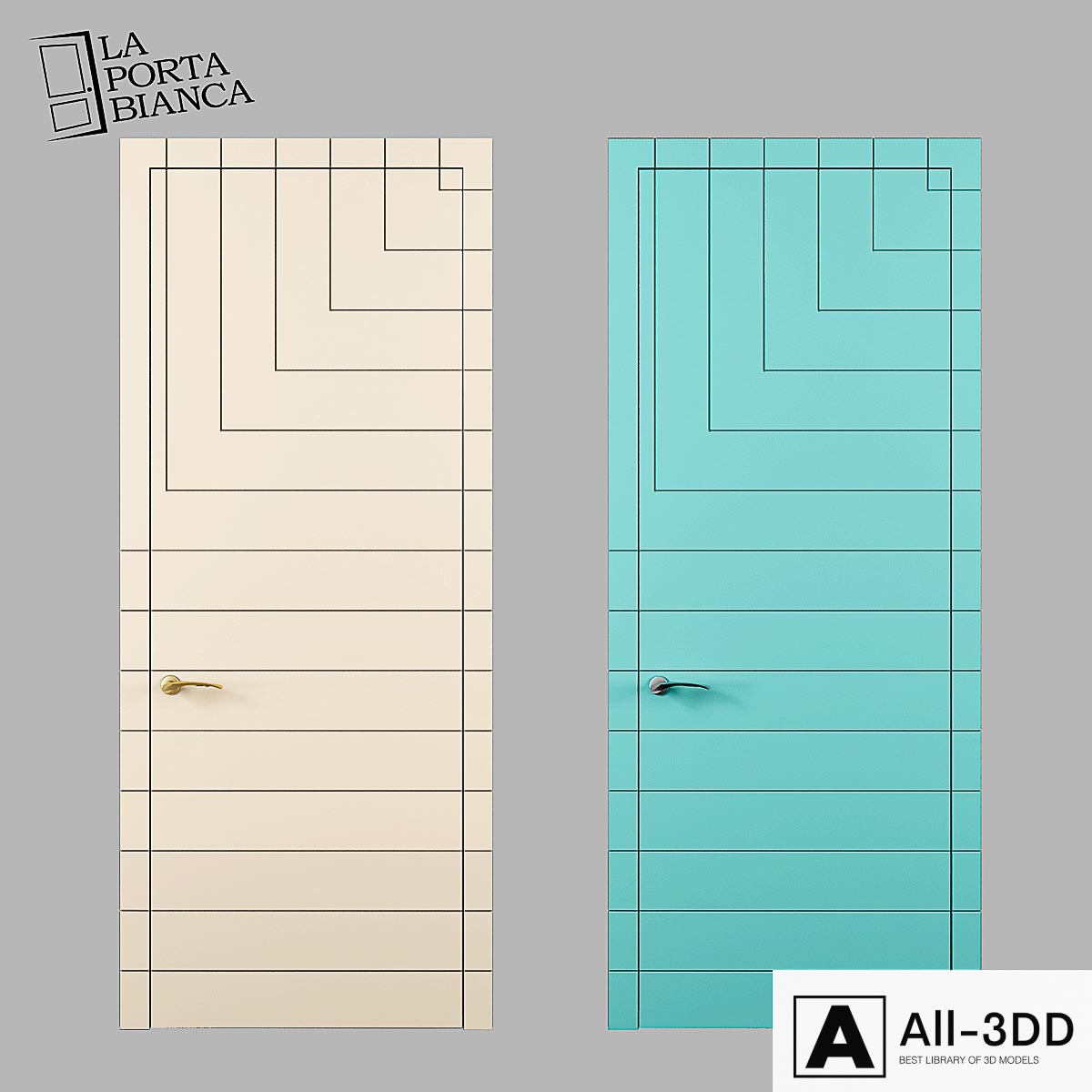 Door interroom Mia from LaPortaBianca modern interior 3D model Door interroom Mia from LaPortaBianca