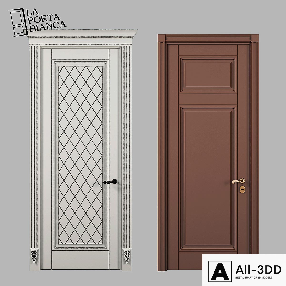 Interior door Frida D and E from LaPortaBianca modern interior 3D model Interior door Frida D and E from LaPortaBianca