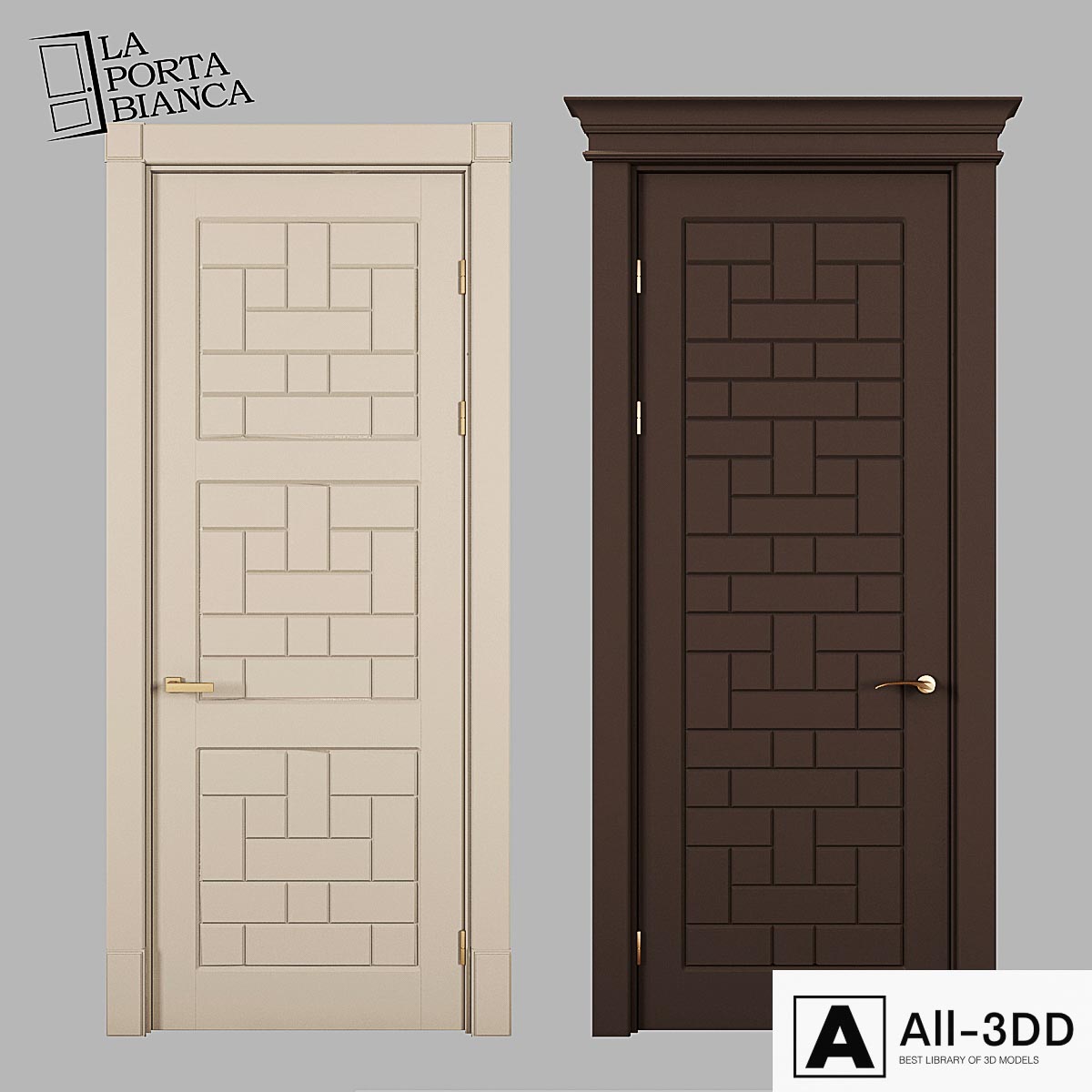 Interior door Gloria 2 from LaPortaBianca modern interior 3D model Interior door Gloria 2 from LaPortaBianca