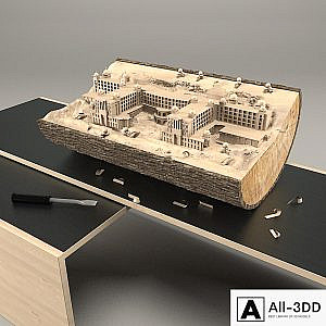 wood hotel + table