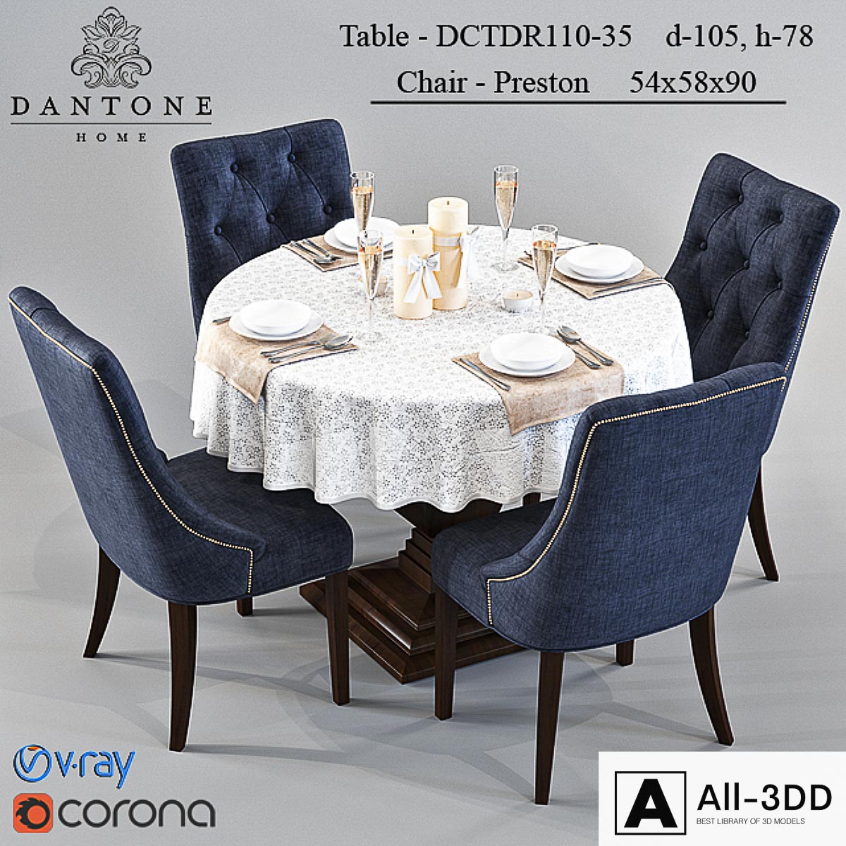 DANTONE Preston + DCTDR110-35 modern interior 3D model DANTONE Preston + DCTDR110-35