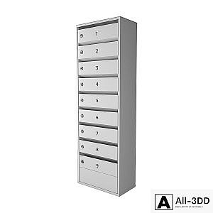 Mailbox for 9 sections