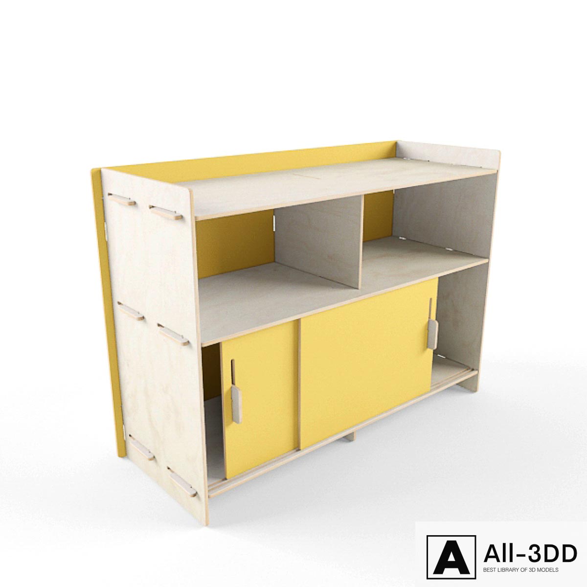 Chest of drawers with sliding boxes "Rocky". modern interior 3D model Chest of drawers with sliding boxes "Rocky".