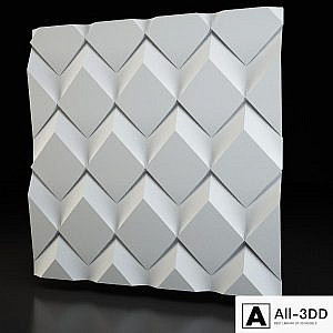 Polygon plaster 3d panel