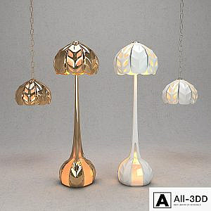 Floor lamp and Ceiling light 3D model