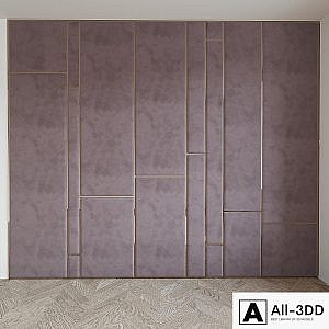 Upholstered dusty pink wall panel