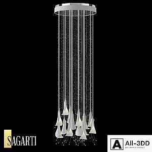 Suspended Sagarti Flora lamp, art. Fl.R.60 (OM)