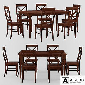 Brown Albury 7-Piece Cross Back Dining Set