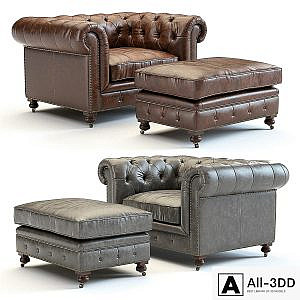 Restoration Hardware Kensington Leather Armchair