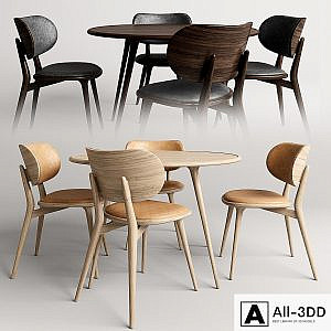 Mater-The dining chair with accent dining table