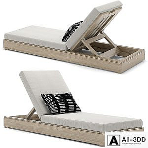 RH Outdoor Costa chaise