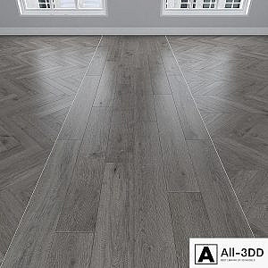 Parquet Oak gray, 3 types: herringbone, linear, chevron.