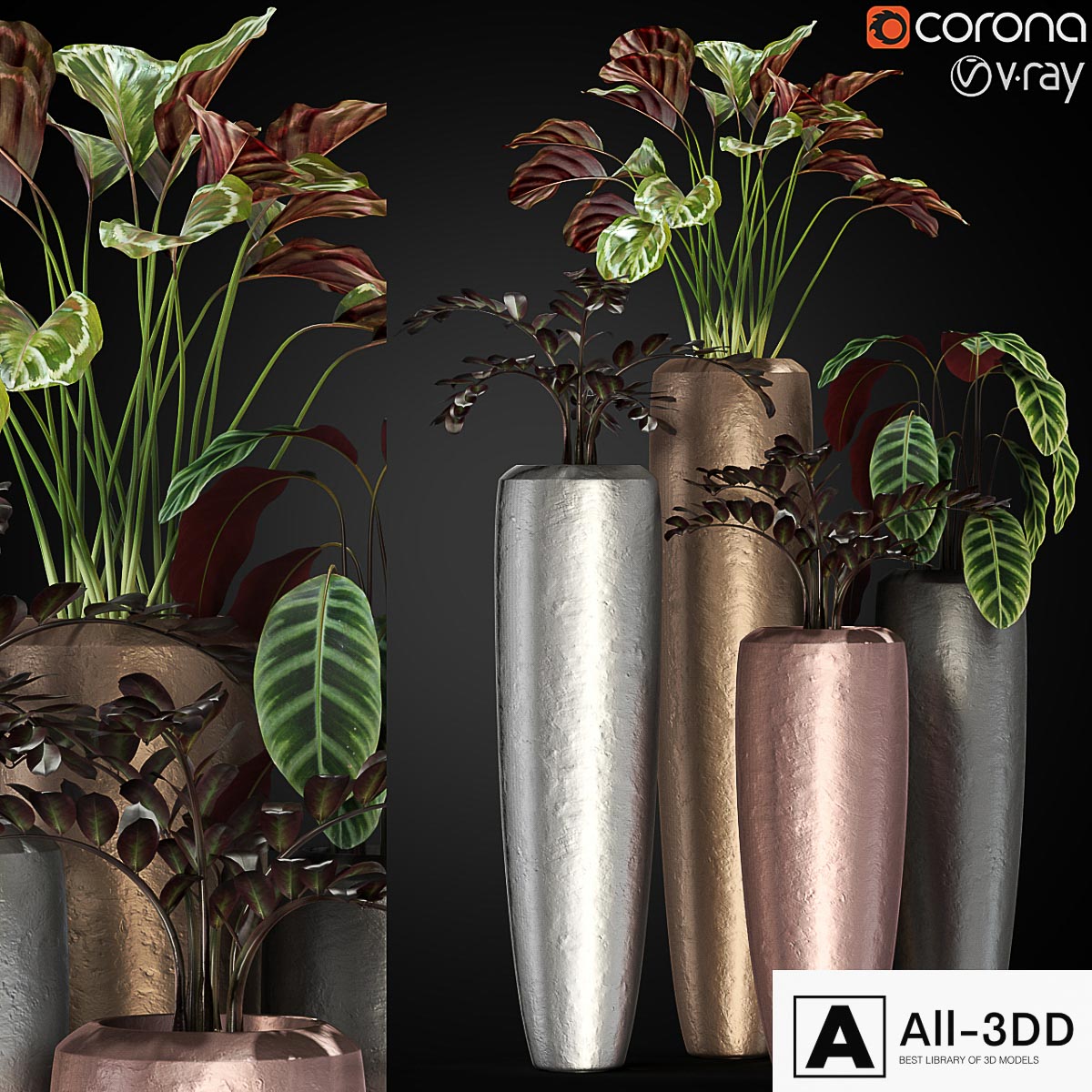 Plants collection 272 Fleur ami LOFT modern interior 3D model Plants collection 272 Fleur ami LOFT