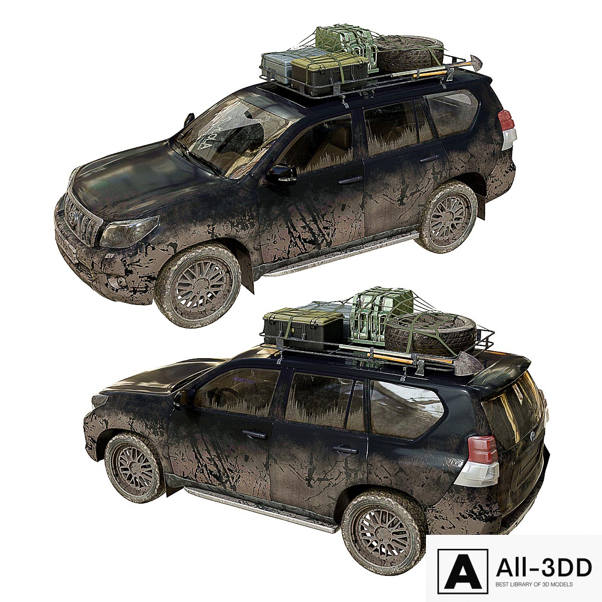 Toyota Land Cruiser Prado modern interior 3D model Toyota Land Cruiser Prado