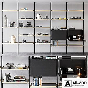 Molteni & C Hector bookcase composition 1