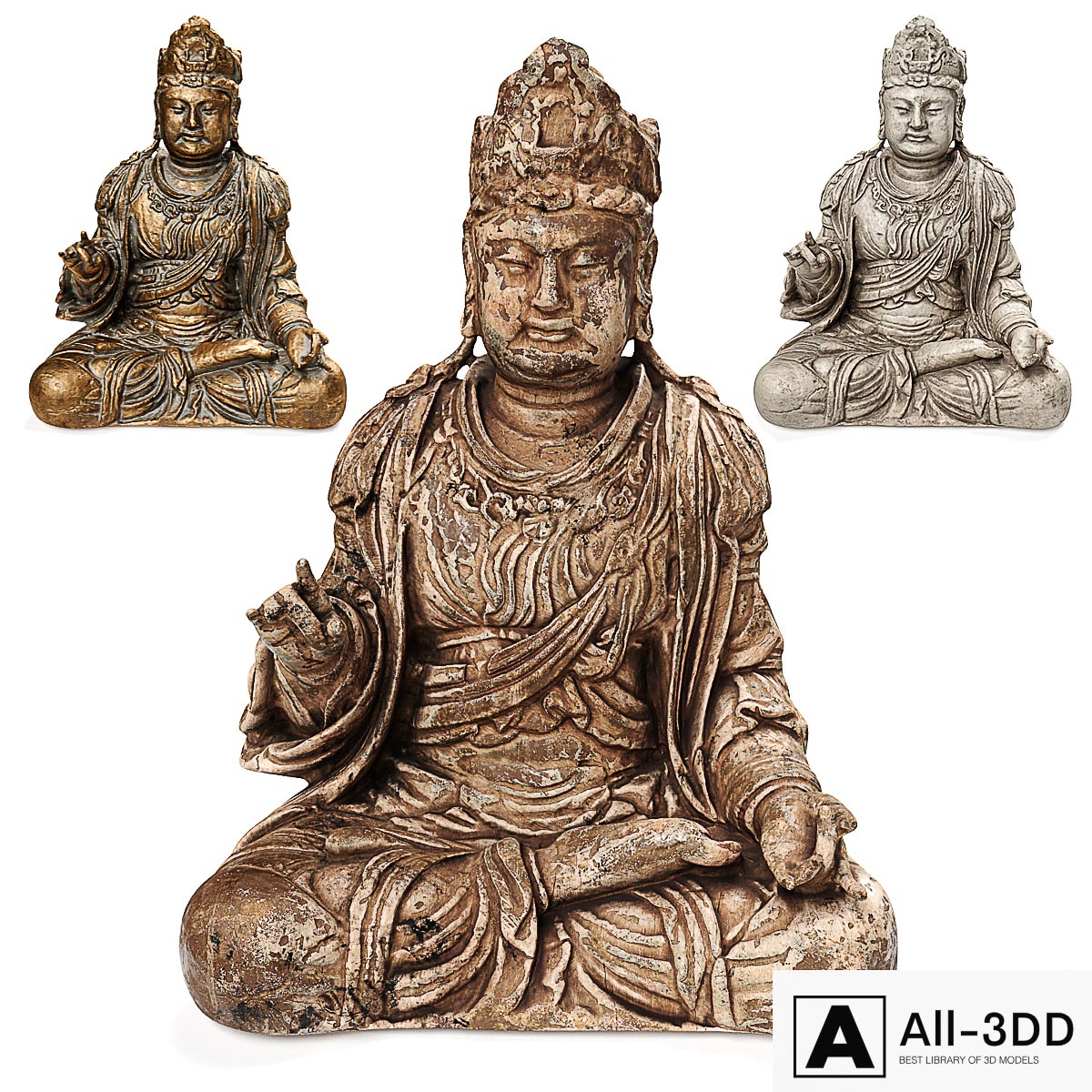Buddha bodhisattva chinese modern interior 3D model Buddha bodhisattva chinese