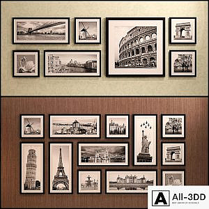 The picture in the frame: 20 pieces - 5 combinations (a collection of 15) Picture Frame