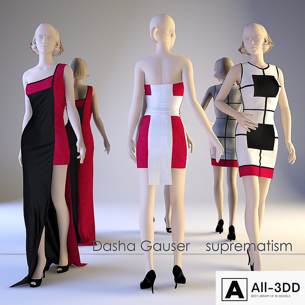 Dasha Gauser / Suprematism modern interior 3D model Dasha Gauser / Suprematism