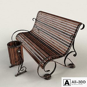 Bench and urn