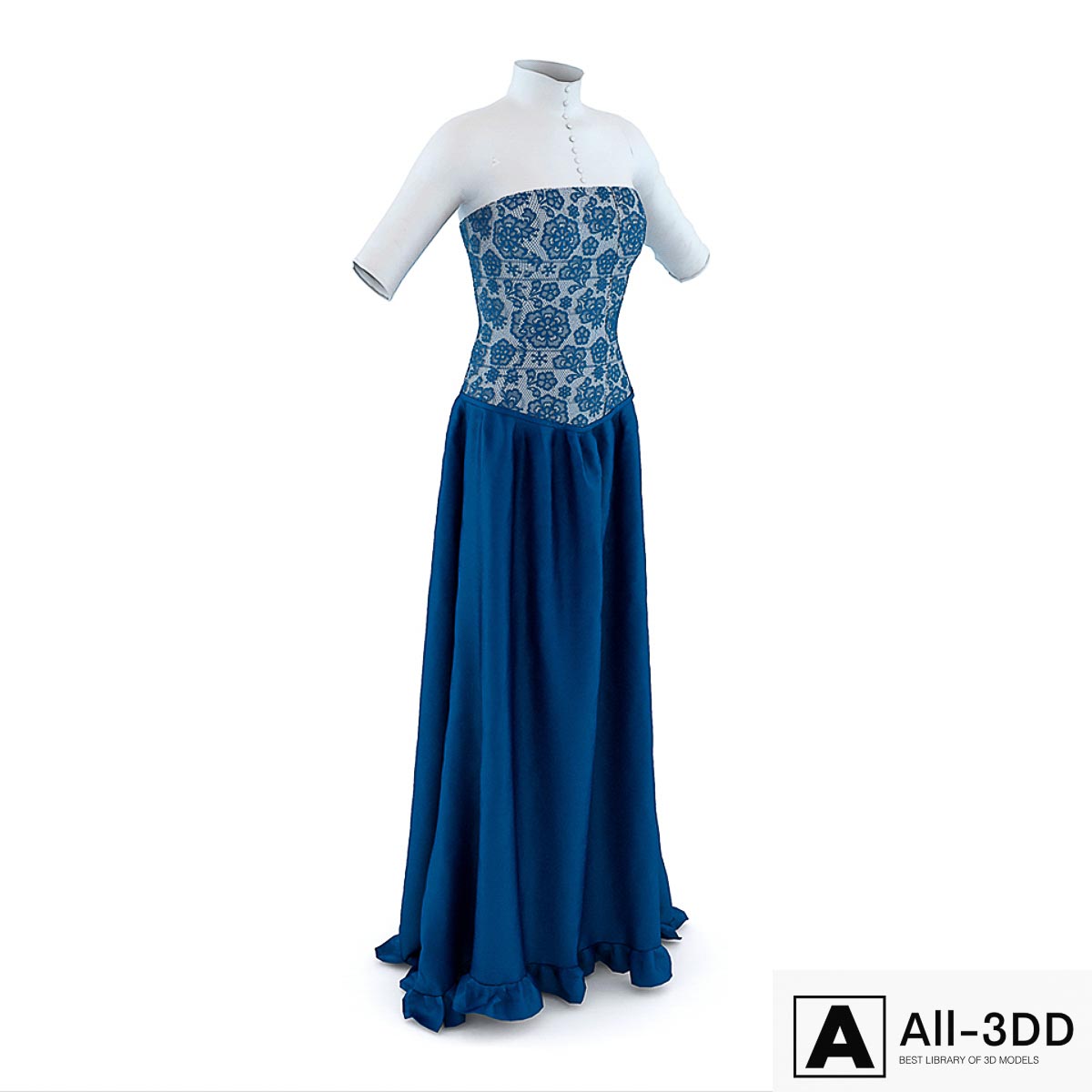 Dress modern interior 3D model Dress