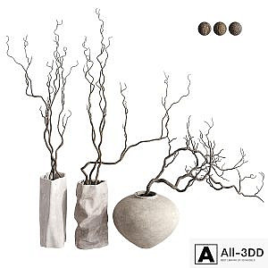 3 Vases with Branches Set
