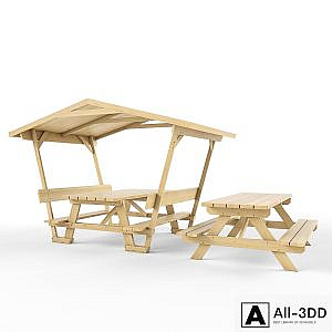 Garden furniture and table