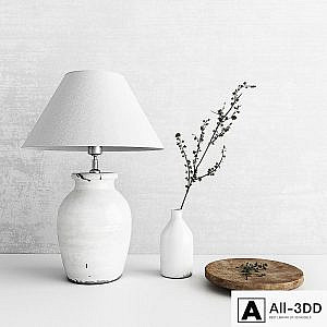 Neptune lamp and vase