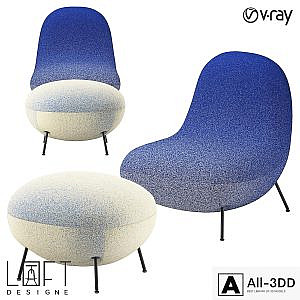 Armchair and pouf LoftDesigne 38167 model