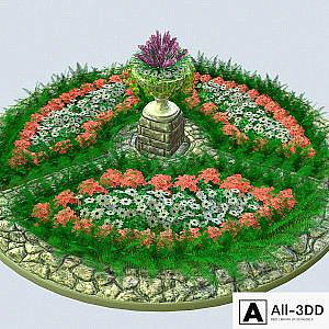 Round flowerbed