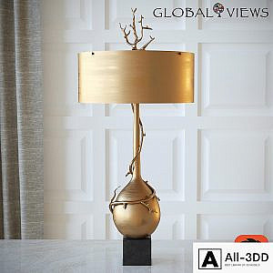 Twig Bulb Lamp-Brass