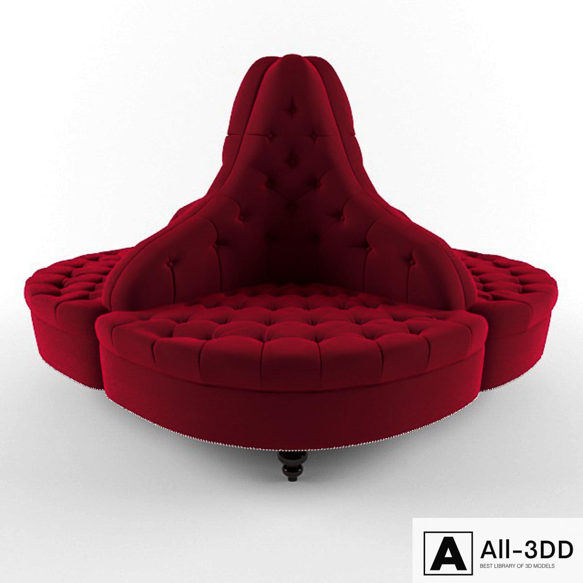 Rounded sofa "Boudoir" modern interior 3D model Rounded sofa "Boudoir"