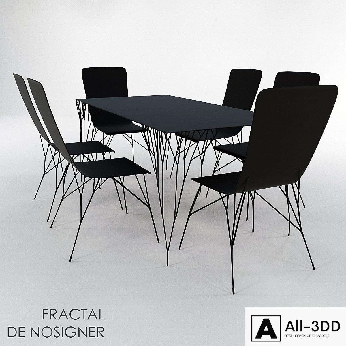 Dining table FRACTAL DE NOSIGNER modern interior 3D model Dining table FRACTAL DE NOSIGNER