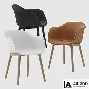Muuto fiber armchair wood base