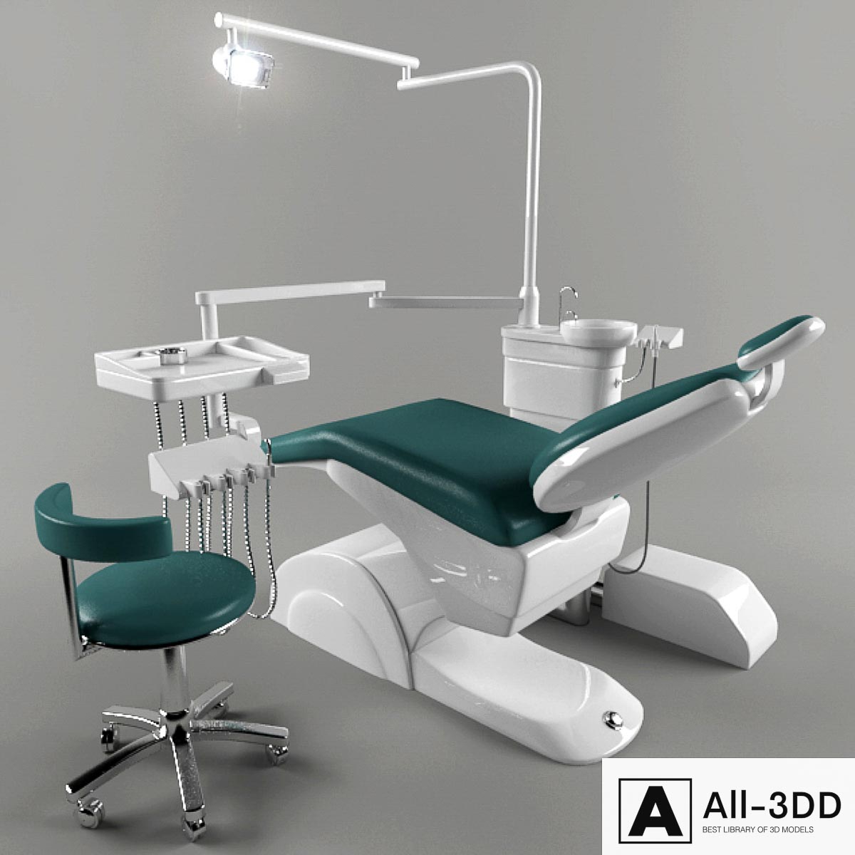 dental chair modern interior 3D model dental chair