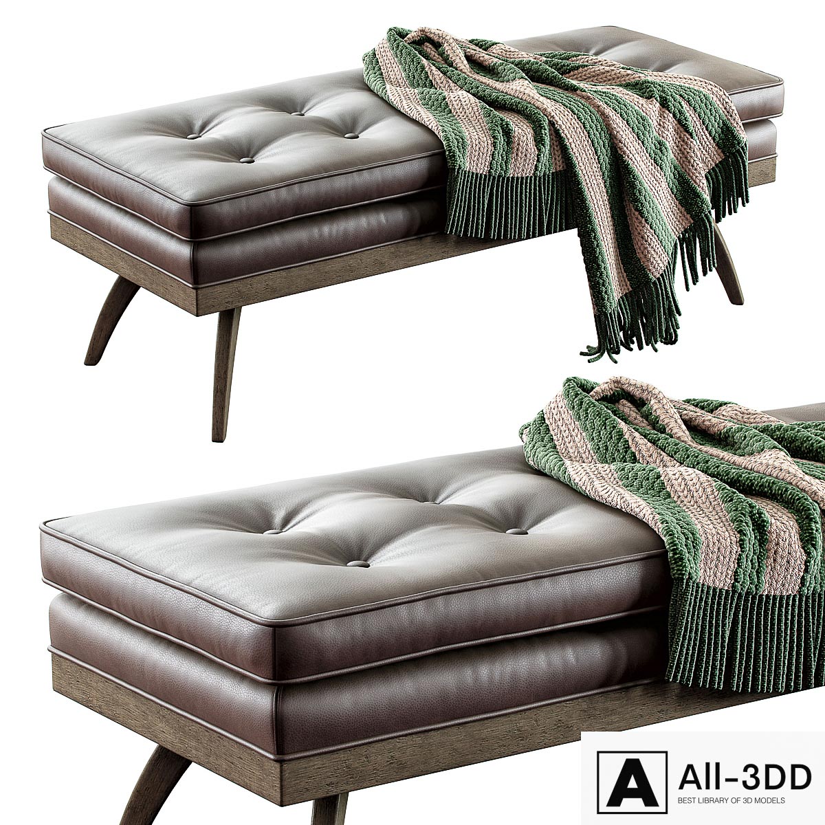 Bench Erickson factory DwellStudio modern interior 3D model Bench Erickson factory DwellStudio