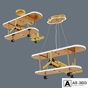 Golden chandelier airplane