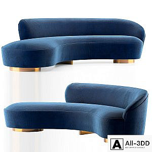 Freeform curved sofa