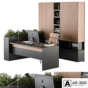 Office Furniture L Type wardrobe - Manager Set 32