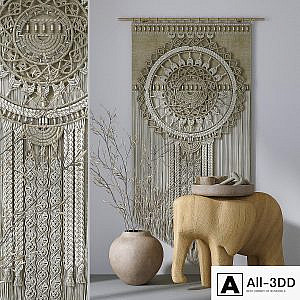 Decorative set with panels Macrame # 6