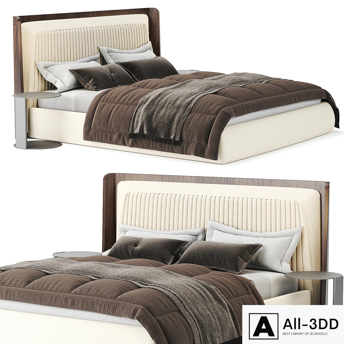 Giorgetti HYPNOS bed modern interior 3D model Giorgetti HYPNOS bed