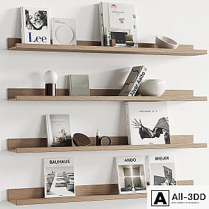 095 Decor on shelves 01 books and neutral 00