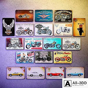 Metal decorative plate - a collection №4. Auto-Moto